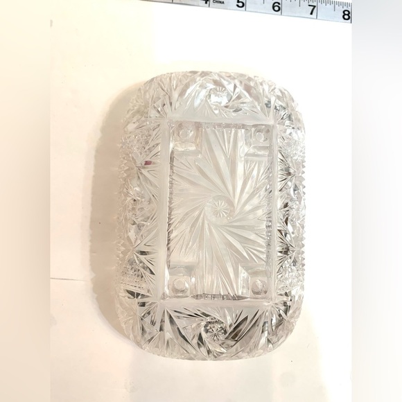 Vtg Deco Acrylic Lucite Plastic Oblong Trinket Jewelry Lidded Storage Box - Picture 5 of 7